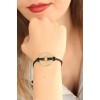 OKAY (Good) Black Leather Cord Unisex Mood Bracelet - TJ-BB1983