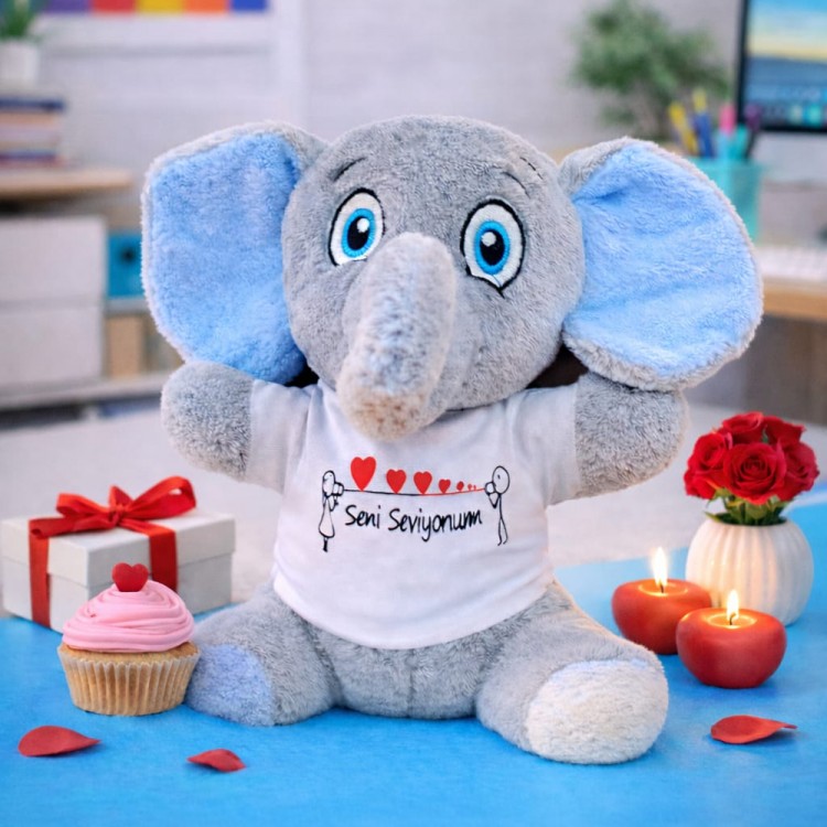 I Love You T-Shirt Plush Toy Elephant