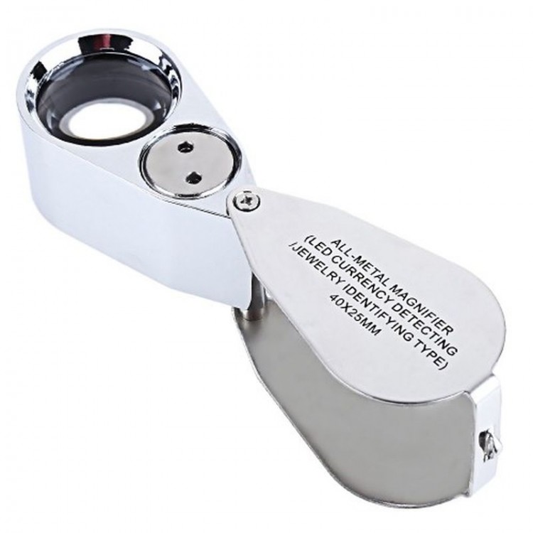 Special Boxed Metal Lighted Magnifier for Inspection 40X25