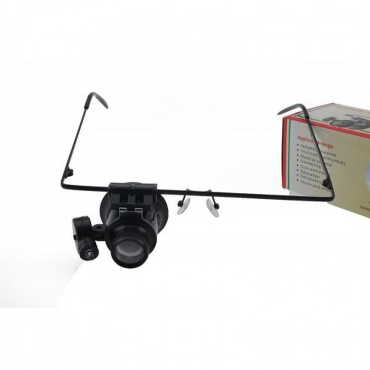 Eyeglass Model 20X16Mm Optical Lens LED Light Monocular Magnifier