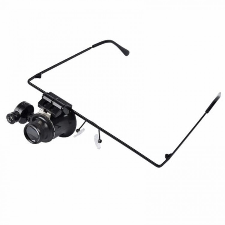 Eyeglass Model 20X16Mm Optical Lens LED Light Monocular Magnifier