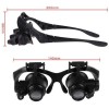 Magnifying Glass Model 10X 15X 20X 25X Lens 2 LED Light Magnifier 9892G