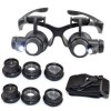 Magnifying Glass Model 10X 15X 20X 25X Lens 2 LED Light Magnifier 9892G