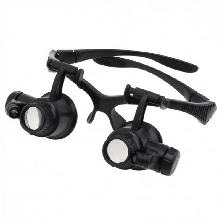 Magnifying Glass Model 10X 15X 20X 25X Lens 2 LED Light Magnifier 9892G