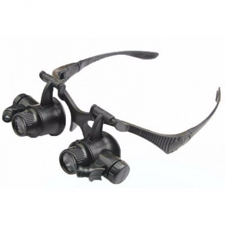 Magnifying Glass Model 10X 15X 20X 25X Lens 2 LED Light Magnifier 9892G