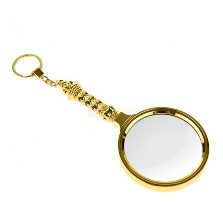 X90Mm All-Metal Gold-Colored Gift Magnifier with Optical Lenses and Zinc Alloy Metal Frame