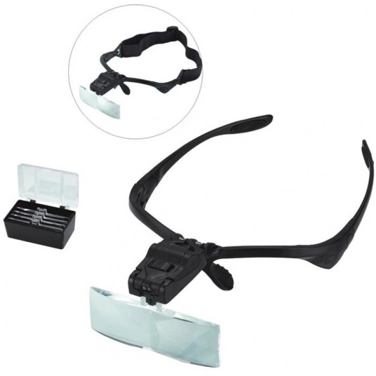 Illuminated Eyeglass Magnifier - 5 Different Lenses 9892B