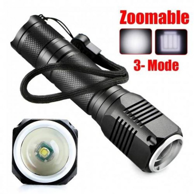 F.B.I F-82 T6 LED Zoomable 2000 LM High-Power Rechargeable Flashlight F.B.I F-82 T6 LED Zoomable 2000 LM High-Power Rechargeable Flashlight