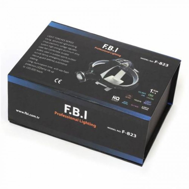 F.B.I F-823 XLM T6 LED Su Geçirmez Şarjlı Kafa Lambası F.B.I F-823 XLM T6 LED Su Geçirmez Şarjlı Kafa Lambası