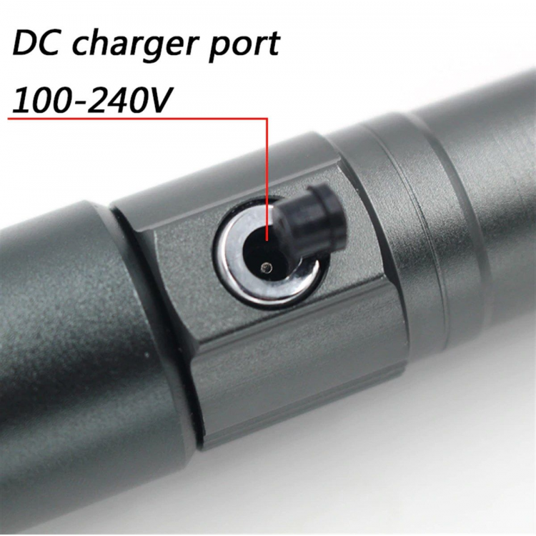 F.B.I F-90 Aluminum-Coated Magnetic Rechargeable Flashlight F.B.I F-90 Aluminum-Coated Magnetic Rechargeable Flashlight