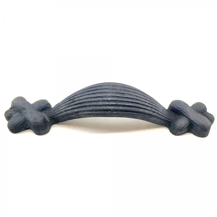 Antika Tarz Dekoratif Pirinç Örgü Mobilya Kulbu - 22x120 mm, Oksit