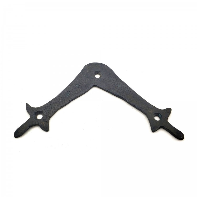 Antika Tarz Dekoratif Pirinç Zambak Gönye - Üst, 107x107 mm, Oksit