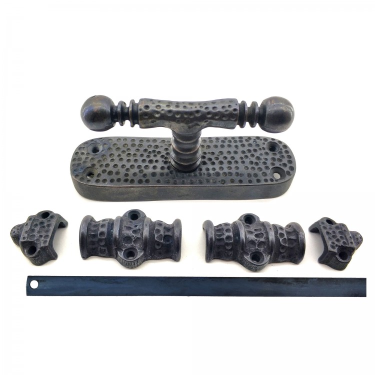 Antika Tarz Dekoratif Pirinç Üstten İspanyolet - 133x40 mm, Oksit