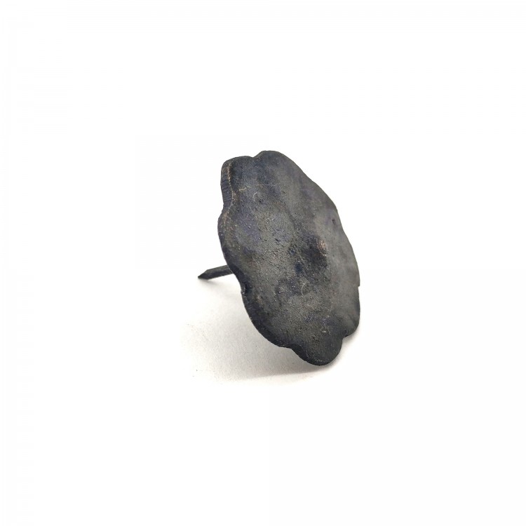 Antika Tarz Dekoratif Pirinç Çiçek Kabara - 40 mm, Oksit Antika Tarz Dekoratif Pirinç Çiçek Kabara - 40 mm, Oksit