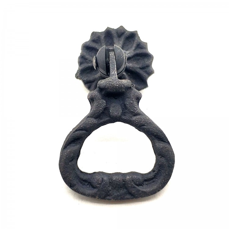 Antika Tarz Dekoratif Pirinç Kalp Sarkaç Mobilya Kulbu - 25 mm, Oksit