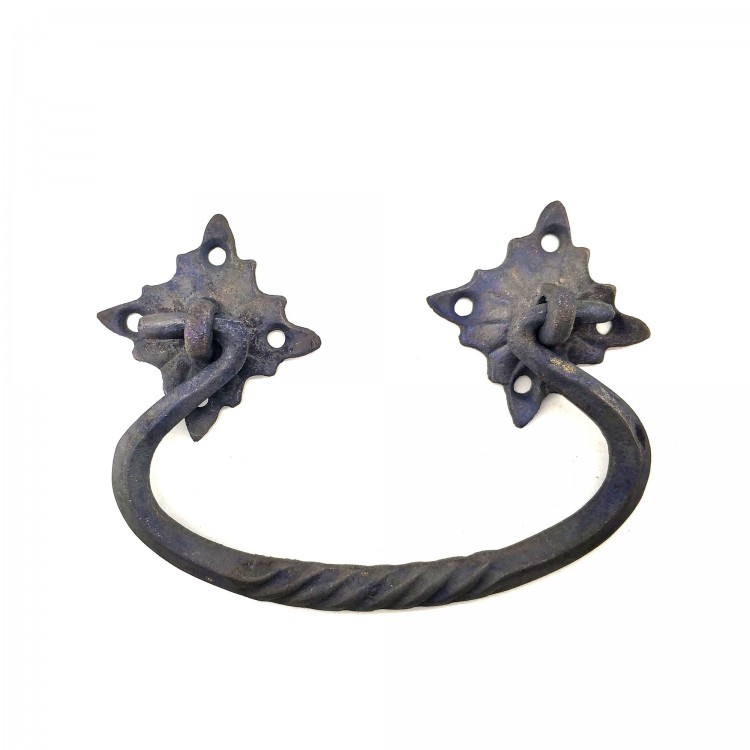 Antika Tarz Dekoratif Pirinç Kazan Kulbu - 90x130 mm, Oksit Antika Tarz Dekoratif Pirinç Kazan Kulbu - 90x130 mm, Oksit