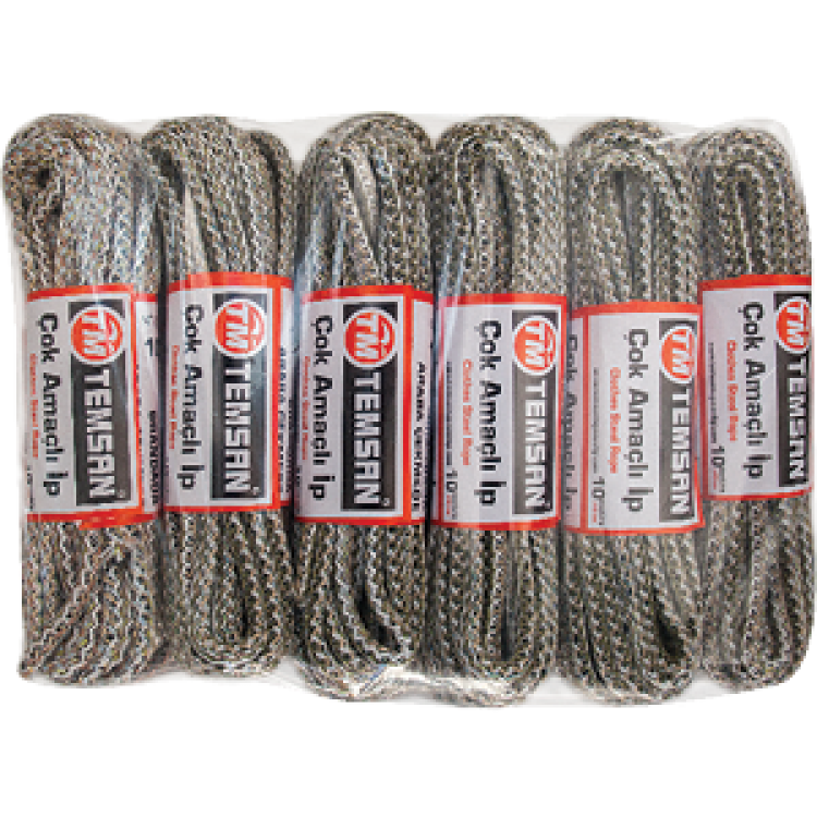 Temsan 10 mt Çok Amaçlı İp 12'li Temsan 10 mt Çok Amaçlı İp 12'li