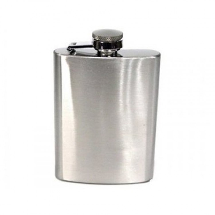 6 oz Steel Pocket Liquor Brandy Flask