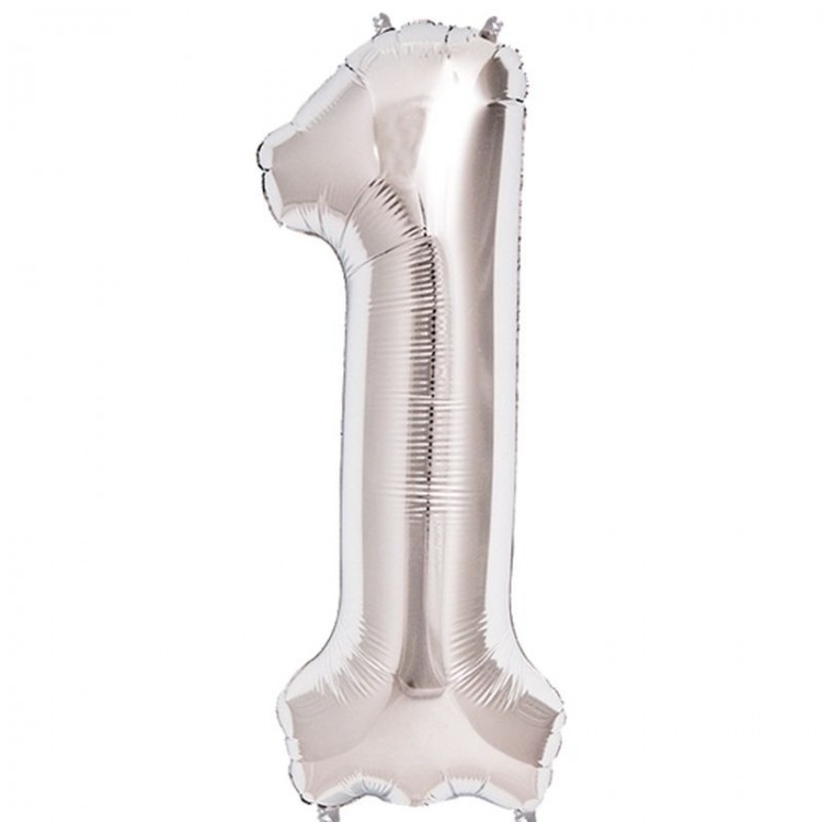 1 Rakam Folyo Balon Gümüş 40 inç 1 Rakam Folyo Balon Gümüş 40 inç