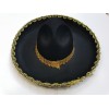 Gold-Striped Mexican Mariachi Latin Hat 55 cm for Children
