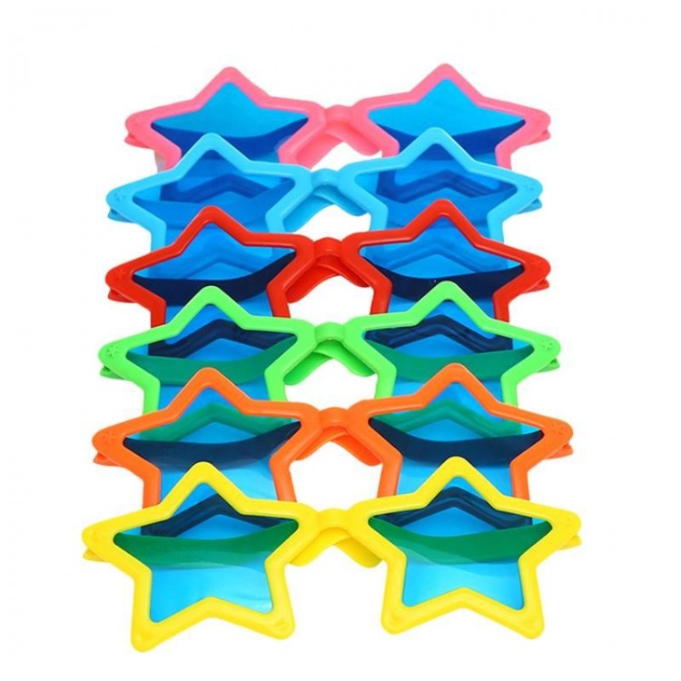 Big Star Party Glasses Assorted 12 Pieces