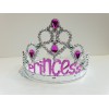 Gümüş Renk Prenses Yazılı Parti Tacı 60 cm