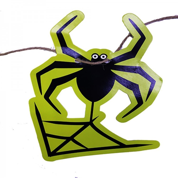 Spider-Shaped Hanging Halloween Flag Banner Poster 2 Meters