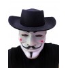 Black Perforated Children's Vendetta Hat and Vendetta Mask