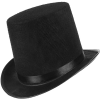 Black Ringmaster Magician Hat Top Hat for Adults