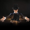 Black Ringmaster Magician Hat Top Hat for Adults