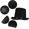 Black Ringmaster Magician Hat Top Hat for Adults