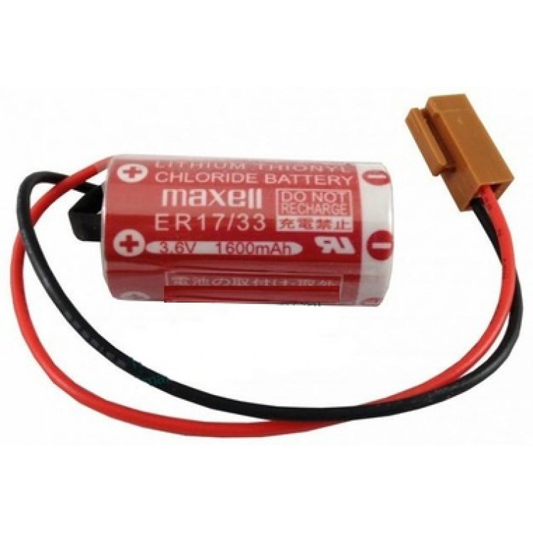 Maxell ER17/33 3.6V 2/3A Size Lithium Battery - Brown Socket