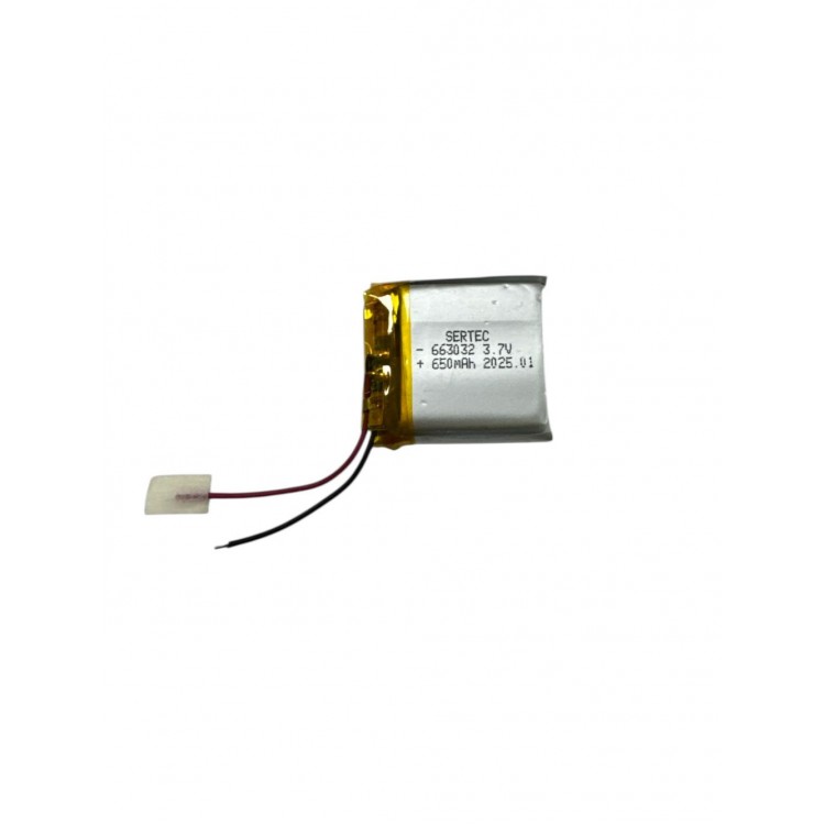 663032 3.7V 650mAh Li-Polymer Pil Devreli/1.5A
