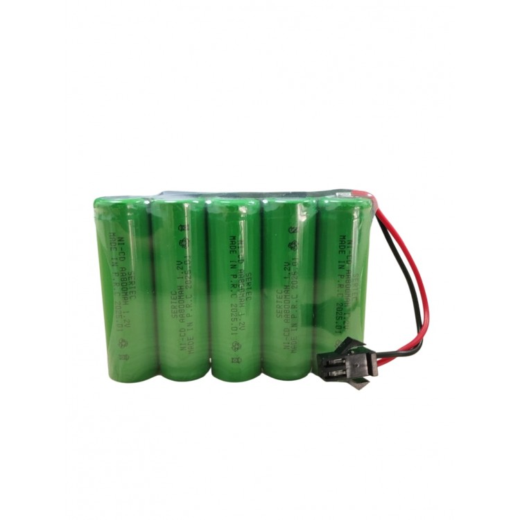 SERTEC 6V 5S1P AA 800 MAH KABLO + SİYAH KONNEKTÖRLÜ OYUNCAK PİLİ