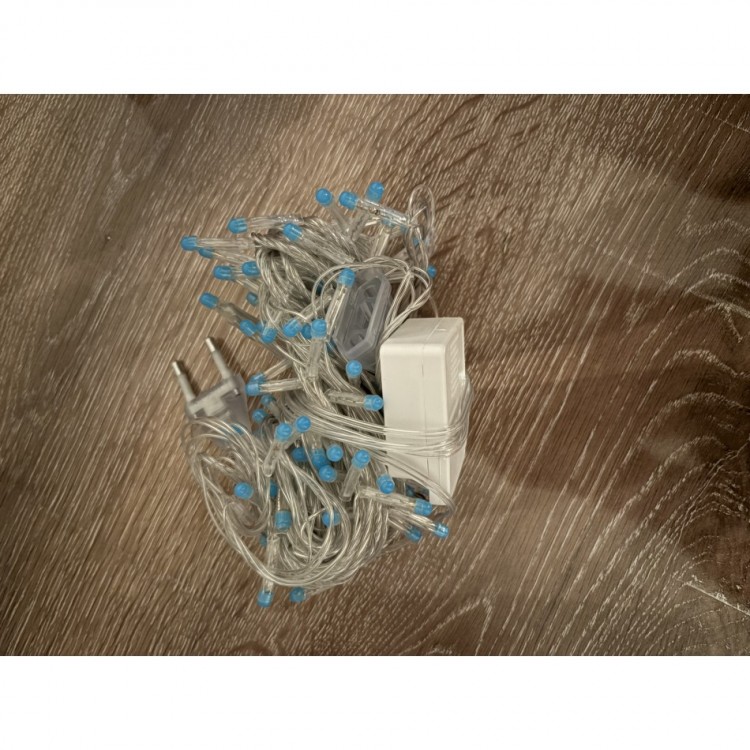 10M 100 LED Droplet Tip Blue Light Transparent Cable MZ-17-6