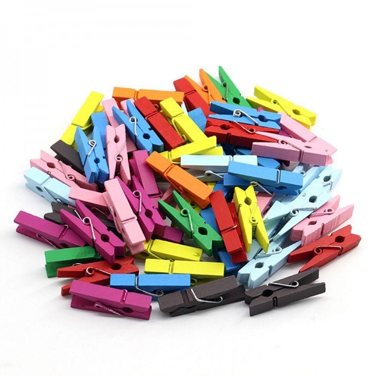 100 Lü Renkli Ahşap Mandal 2.5 Cm 12 Li Paket 1200 Adet 100 Lü Renkli Ahşap Mandal 2.5 Cm 12 Li Paket 1200 Adet