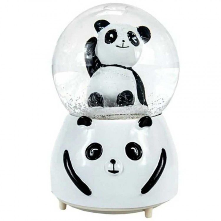 Black and White Panda Snow Globe Medium Size