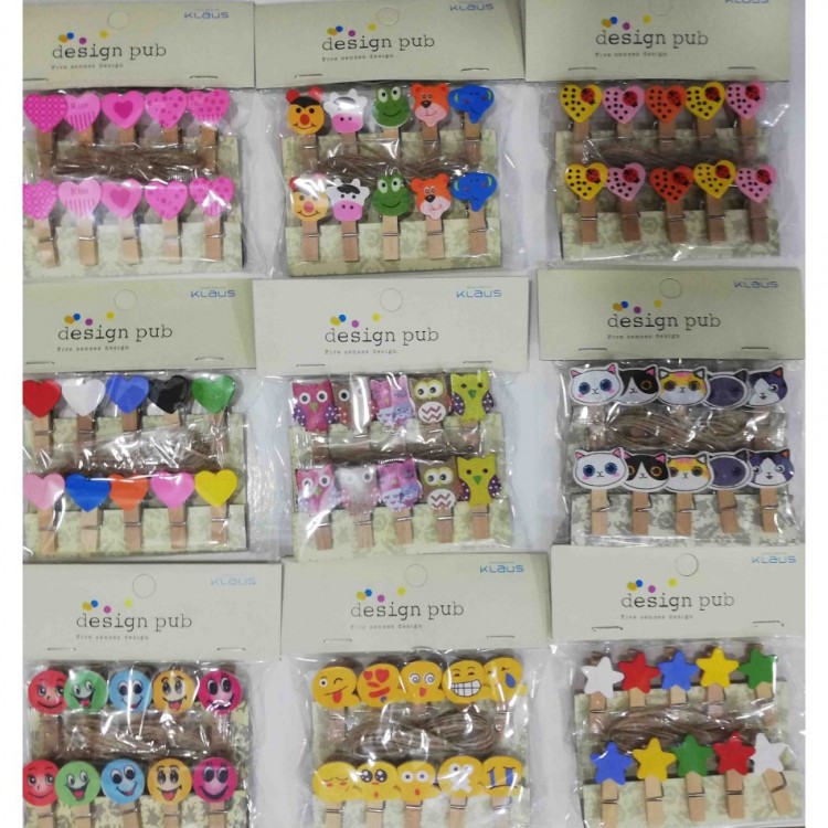 10'lu Şekilli Ahşap Mandallar 3.5cm (10'lu Set-10 Paket) 10'lu Şekilli Ahşap Mandallar 3.5cm (10'lu Set-10 Paket)