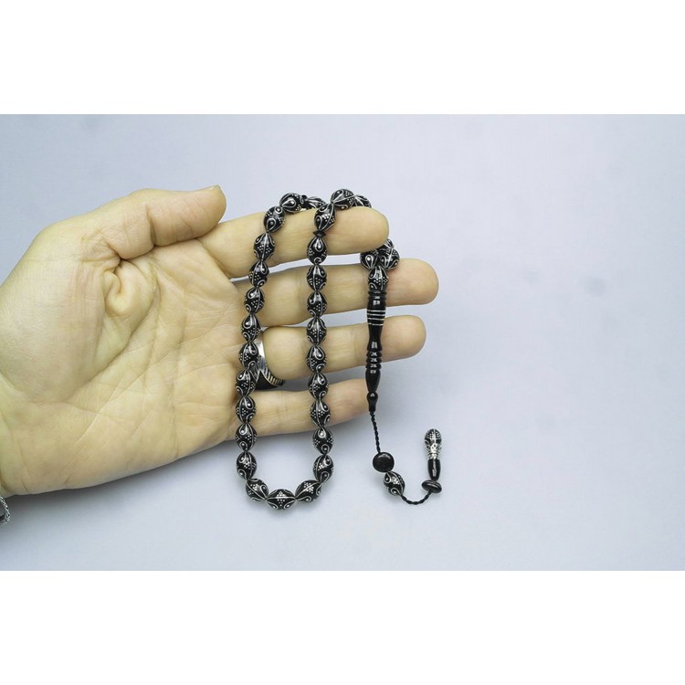 Oltu Taşı Damla Karpuz İşleme tespih