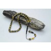 Oltu Stone and Yellow Galalith Knitting Embroidery Rosary