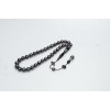 Oltu Stone Drop Watermelon Diamond Embroidered Prayer Beads