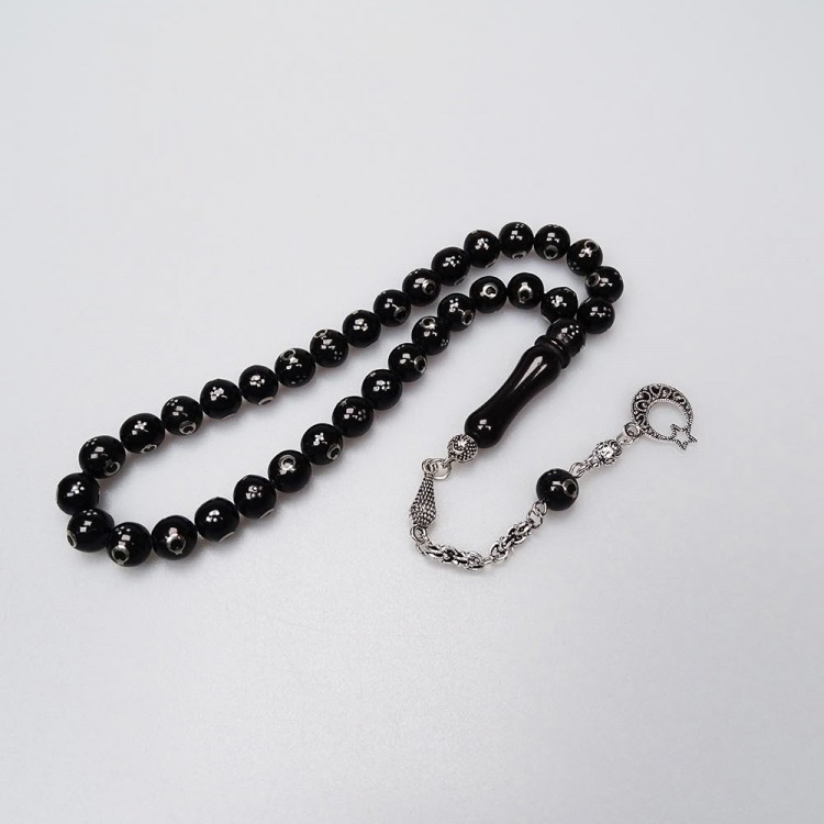 Crescent and Star Embroidered Rosary