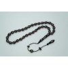 Oltu Stone White Model Fountain Red Engraved Prayer Beads