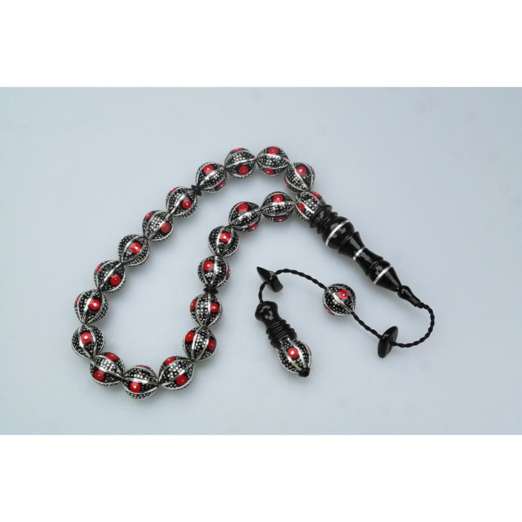 Oltu Stone 100 Micron Watermelon Slice Rosary
