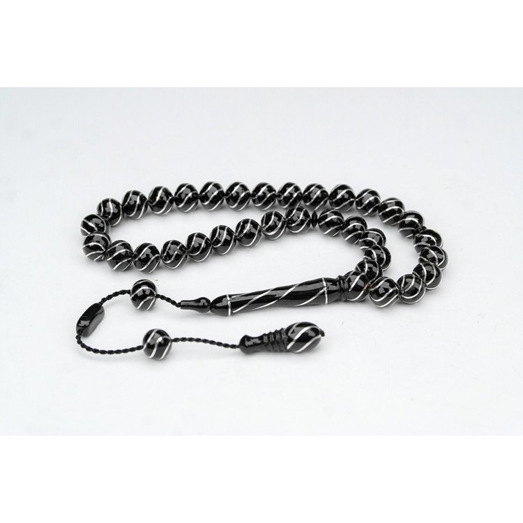 Oltu Stone Sphere Cut Fountain Nightingale Engraved Prayer Beads Oltu Stone Sphere Cut Fountain Nightingale Engraved Prayer Beads