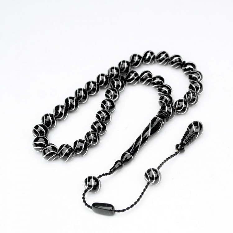 Oltu Stone Sphere Cut Fountain Nightingale Engraved Prayer Beads Oltu Stone Sphere Cut Fountain Nightingale Engraved Prayer Beads