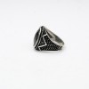 Facet Cut Opsidian Stone Model Men's Ring