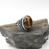 Crescent Star Kayı Length Patterned Model Tiger Eye Stone Men's Ring Crescent Star Kayı Length Patterned Model Tiger Eye Stone Men's Ring