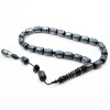 Oltu Stone Capsule Cut Scorpion Model Enameled Prayer Beads Oltu Stone Capsule Cut Scorpion Model Enameled Prayer Beads