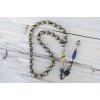 Oltu Stone and Galalith Beaded Teardrop Beaded Rosary Oltu Stone and Galalith Beaded Teardrop Beaded Rosary